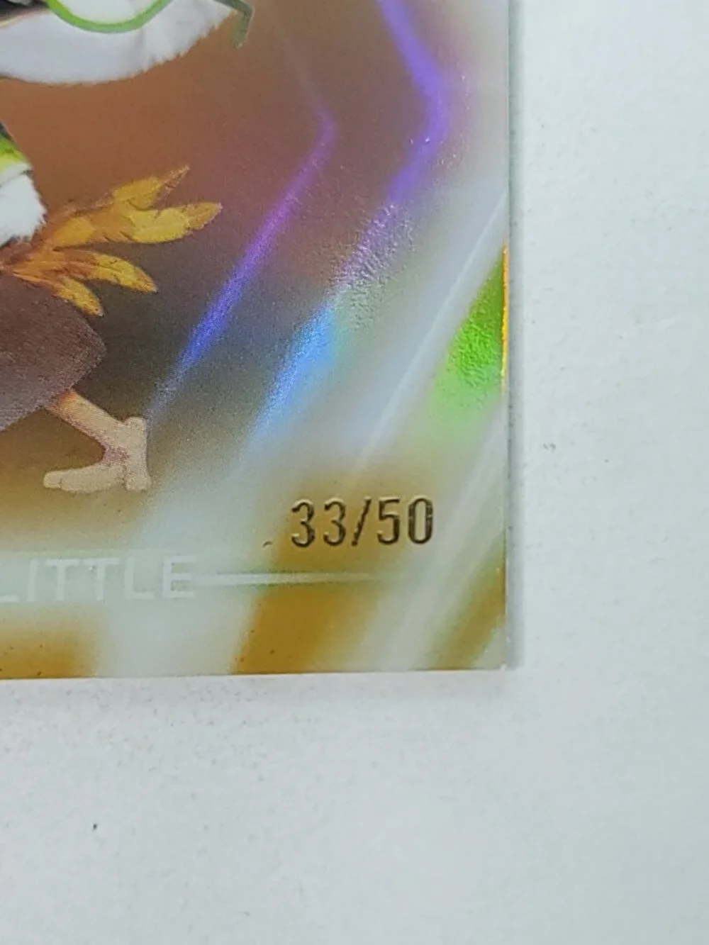 Chicken Little Topps 2026 Disney Neon Gold Holo Refractor Limited 33/50 - Picture 2 of 4